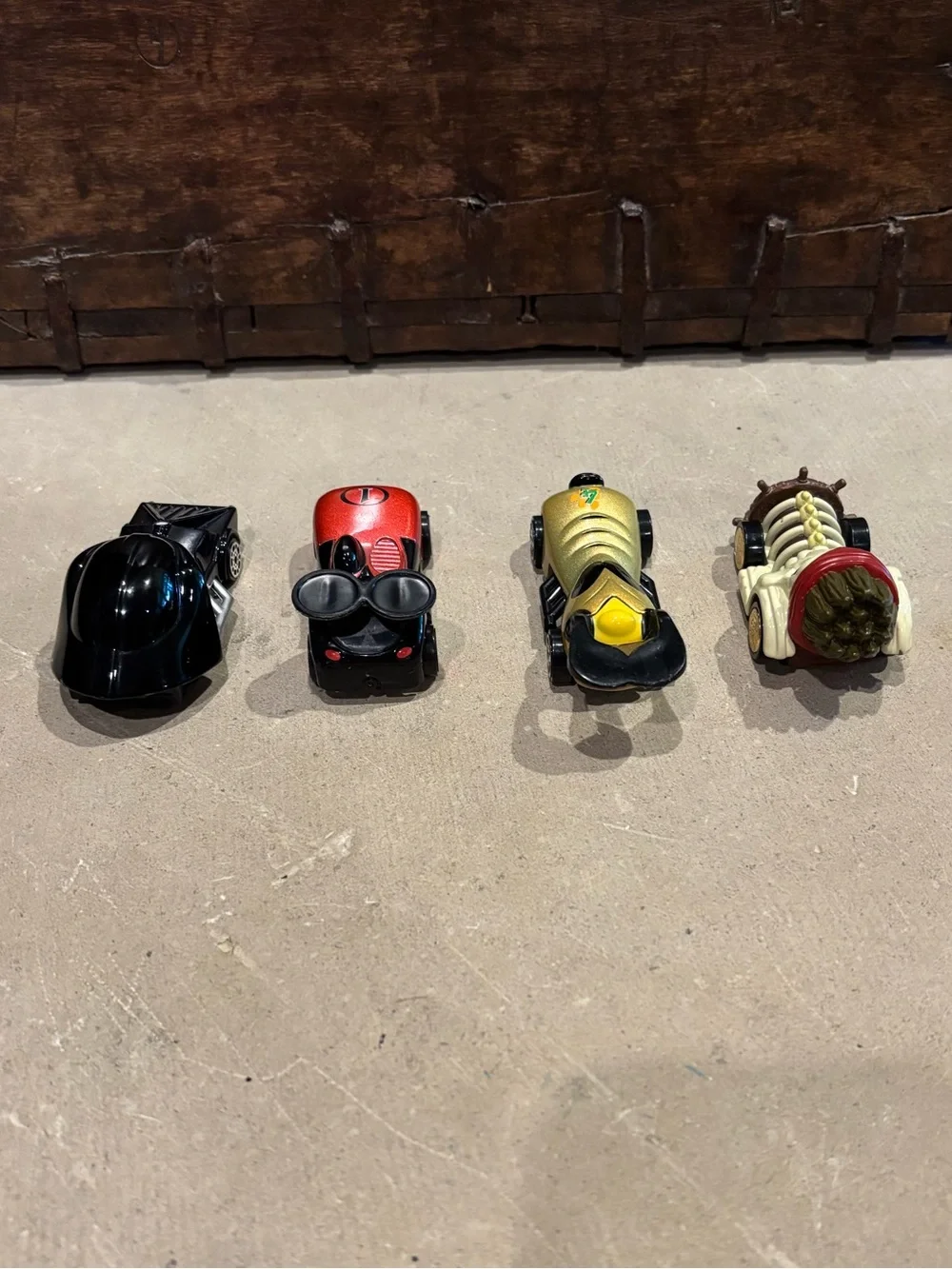Disney Wild Racers Die Cast 1:64 Metal Race Cars . Lot of 4